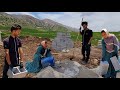 A nomadic family aging the building with stone and cement  journey of innovation