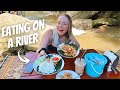 Eating Thai Food IN A RIVER in the THAI JUNGLE! (we went in an airplane cafe) 