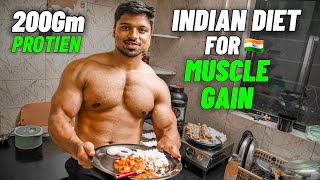 INDIAN FULL DAY OF EATING FOR MUSCLE GAIN ( Easy 200 GM PROTEIN )