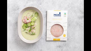 Mori Kingfish Ceviche with Thai basil, kaffie lime & coconut milk by Mori Seafood