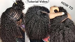 HOW TO : Natural Hair Sew-in WEAVE No Leave Out Tutorial Video For BEGINNERS