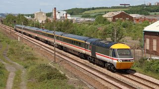 43025 & 43159 power past Birtley at speed whilst working the "Teddy Nook" railtour 30/5/2026