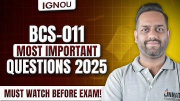 BCS 011 BCA Questions Paper June 2025 Solved | Computer Basics and PC Software BCA IGNOU