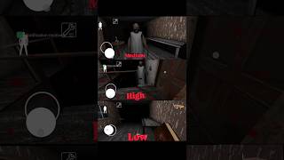 Hidh VS Medium VS Low || grafic granny game//horrorgameplay 💀😨 #shorts #horror #algorithm #trending