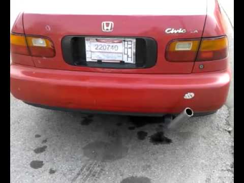 Civic straight pipe from cat back - YouTube