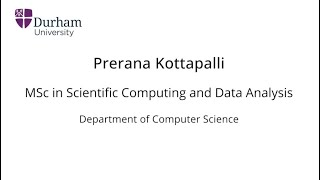 Prerana Kottapalli - MSc in Scientific Computing and Data Analysis (MISCADA)