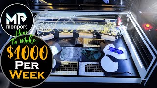 How To Make $1000 per Week with  Monport 80W CO2 Laser Engraver & Cutter