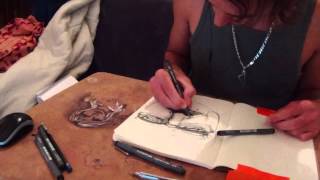 Moleskine Sketchbook - How To Draw Breaking Bad Portrait with Pen