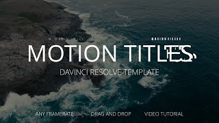 Motion Titles Pack DaVinci Resolve Templates