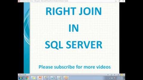 SQL Right Joins | Right outer joins in sql