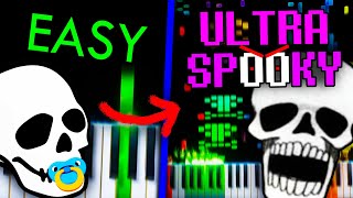 Spooky Scary Skeletons but it gets harder and H A R D E R chords