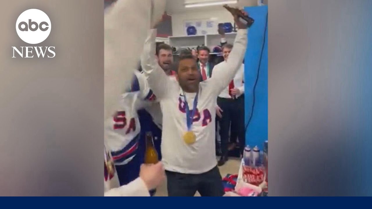 FBI Director Kash Patel joins Team USA hockey in gold medal celebration