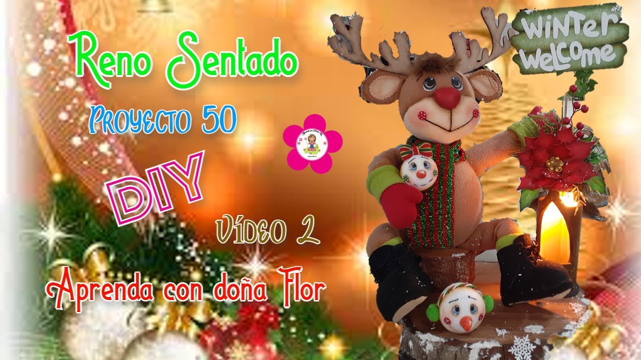 Reno sentado vídeo 2, Técnica de falso Patchwork, DIY más moldes gratis