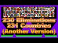 [Another version] 230 times eliminations & 231 countries marble race in Algodoo | Marble Factory