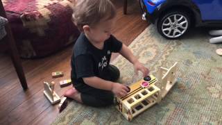 Little Claudio Plays - Melissa \u0026 Doug Whittle World Wooden School Bus Set Play Review
