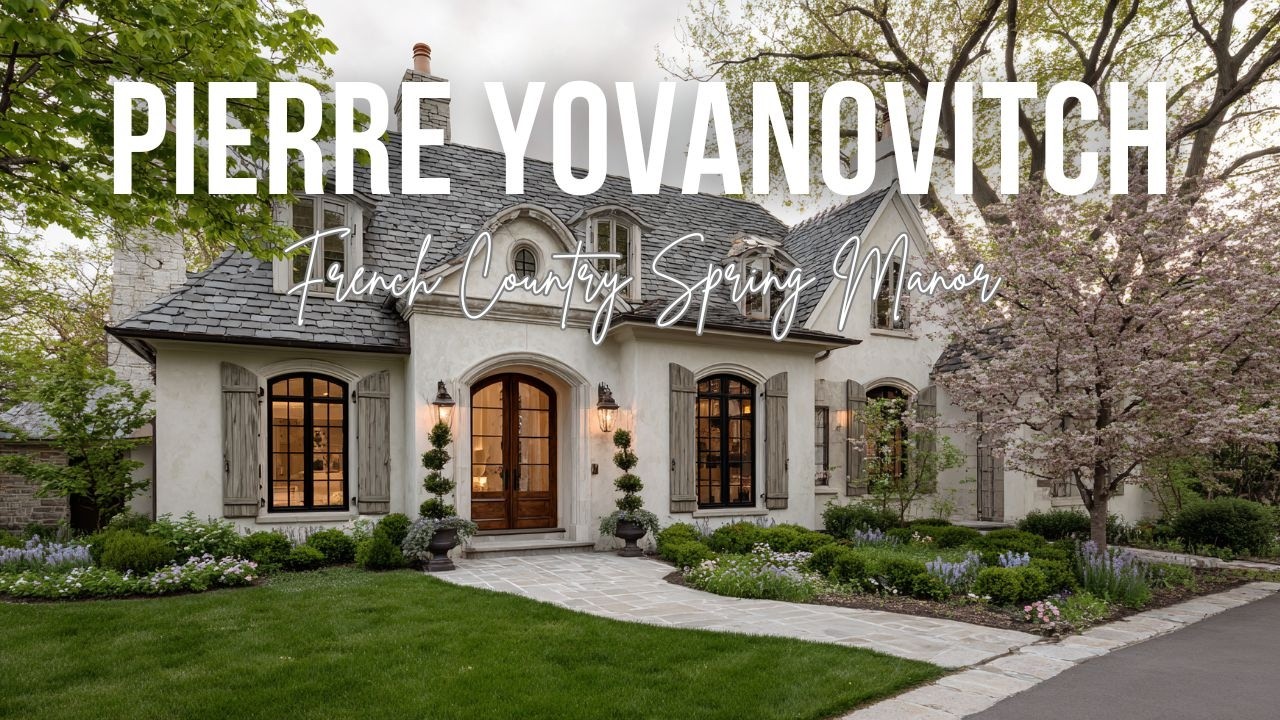 French Country Spring Manor inspired by Pierre Yovanovitch sculpted elegance