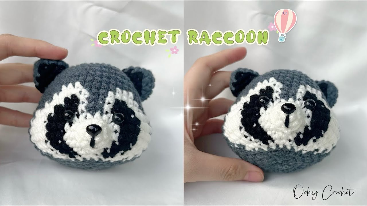 How to crochet Raccoon 🦝 🌿 | Crochet for beginners | Móc len gấu mèo