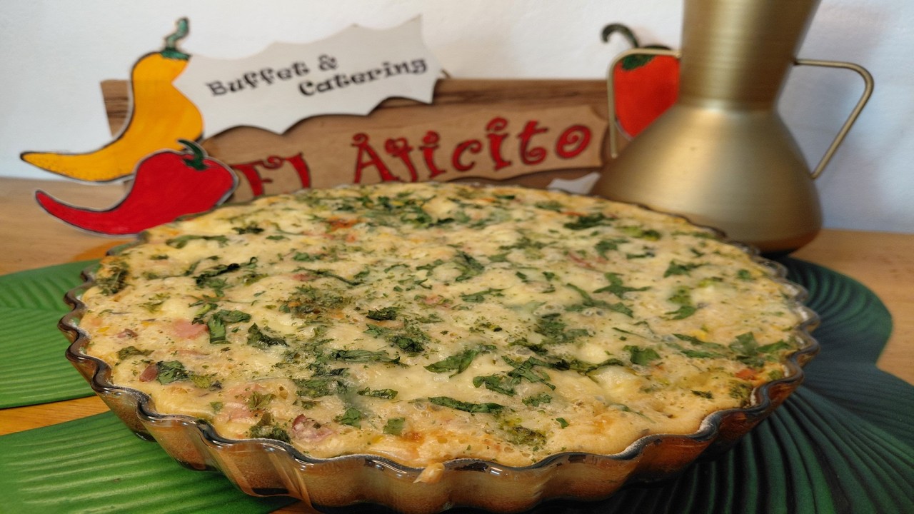 Tarta o pastel de jamón y verduras fácil y delicioso /Savory tart with ham & veggies  #elajicito