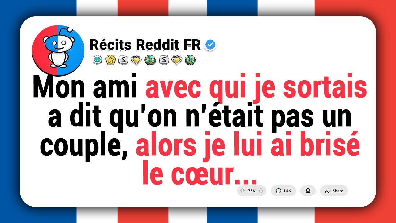 Mon ami avec qui je sortais a dit qu’on n’était pas un couple, alors je lui ai brisé le cœur...