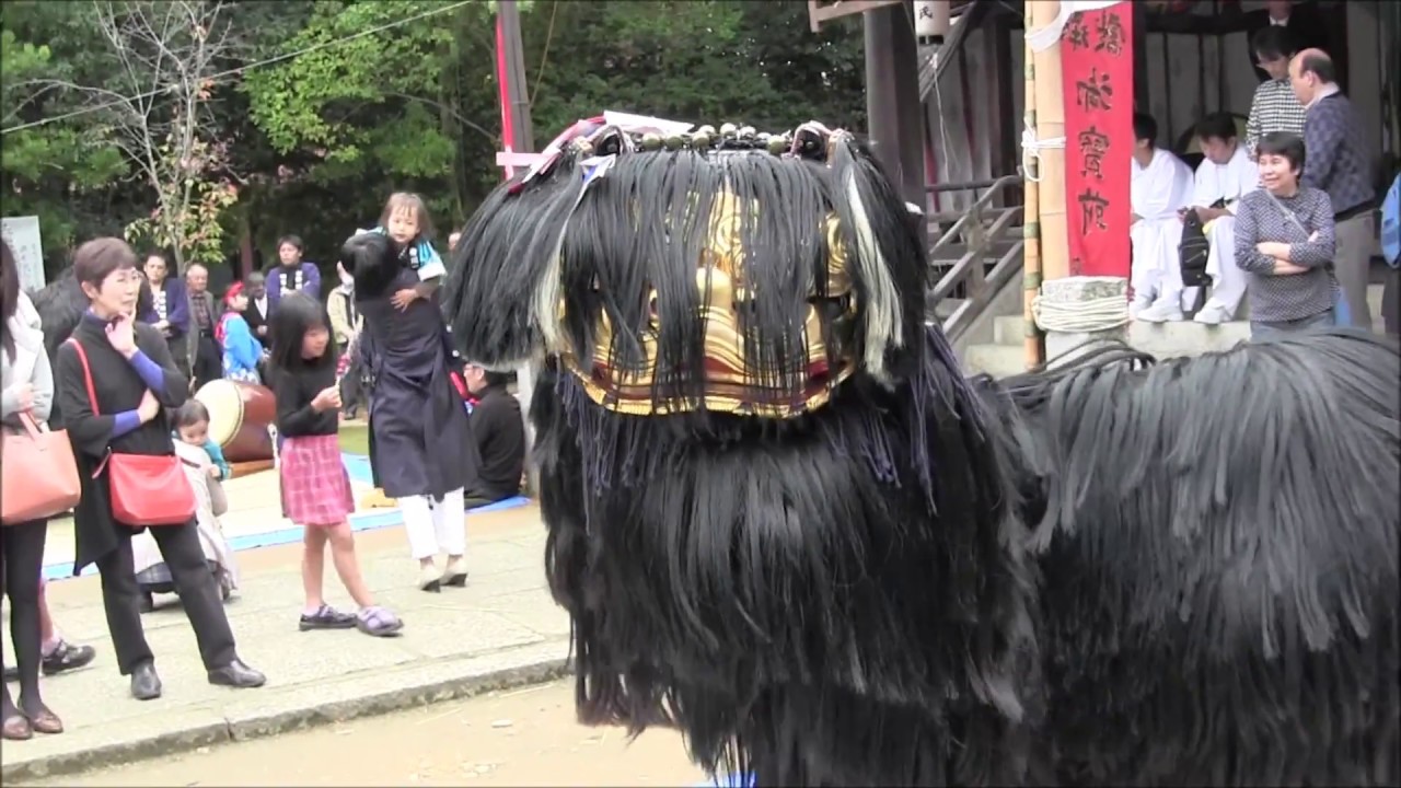 丸亀垂水神社　獅子舞　2016年　舞出　八尺 五段