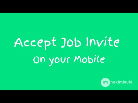 Accept Job Invite on the NextMinute App