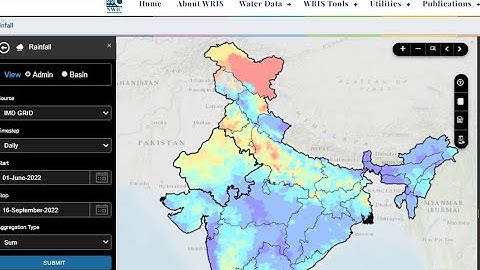 State-wise or district-wise rainfall data from India WRIS