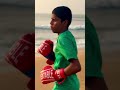 latest boxing sparring work out on beach!
