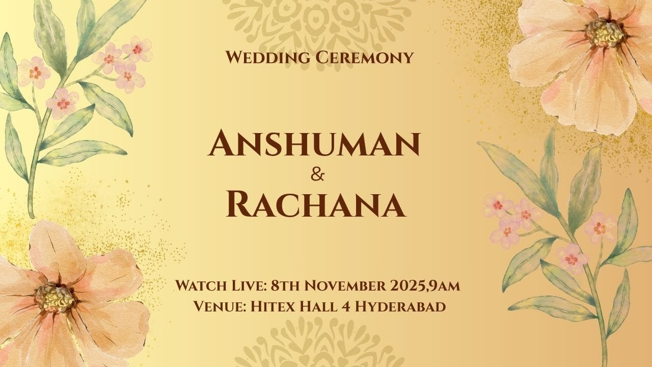 Anshuman & Rachana Wedding Live Streaming