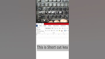 Underline words only  short cut key for ms word