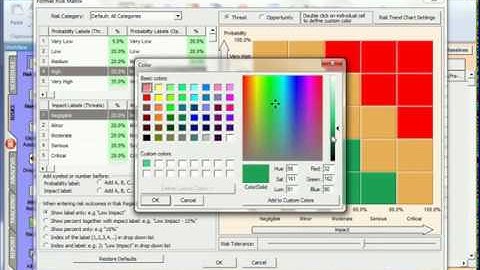 RiskyProject Tutorial: Configuring Risk Categories, Properties, and Risk Matrixes