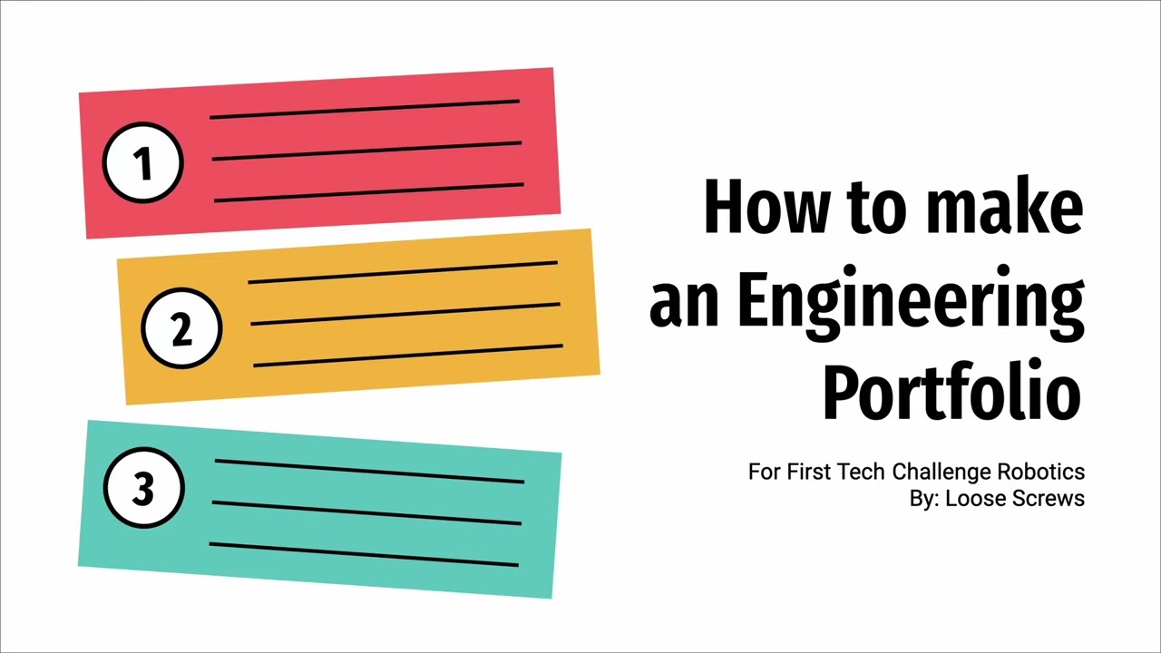 Developing an FTC Engineering Portfolio