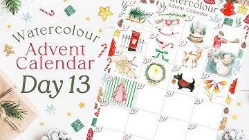 Aquarel Adventskalender Dag 13 | Feestelijk Schilderen