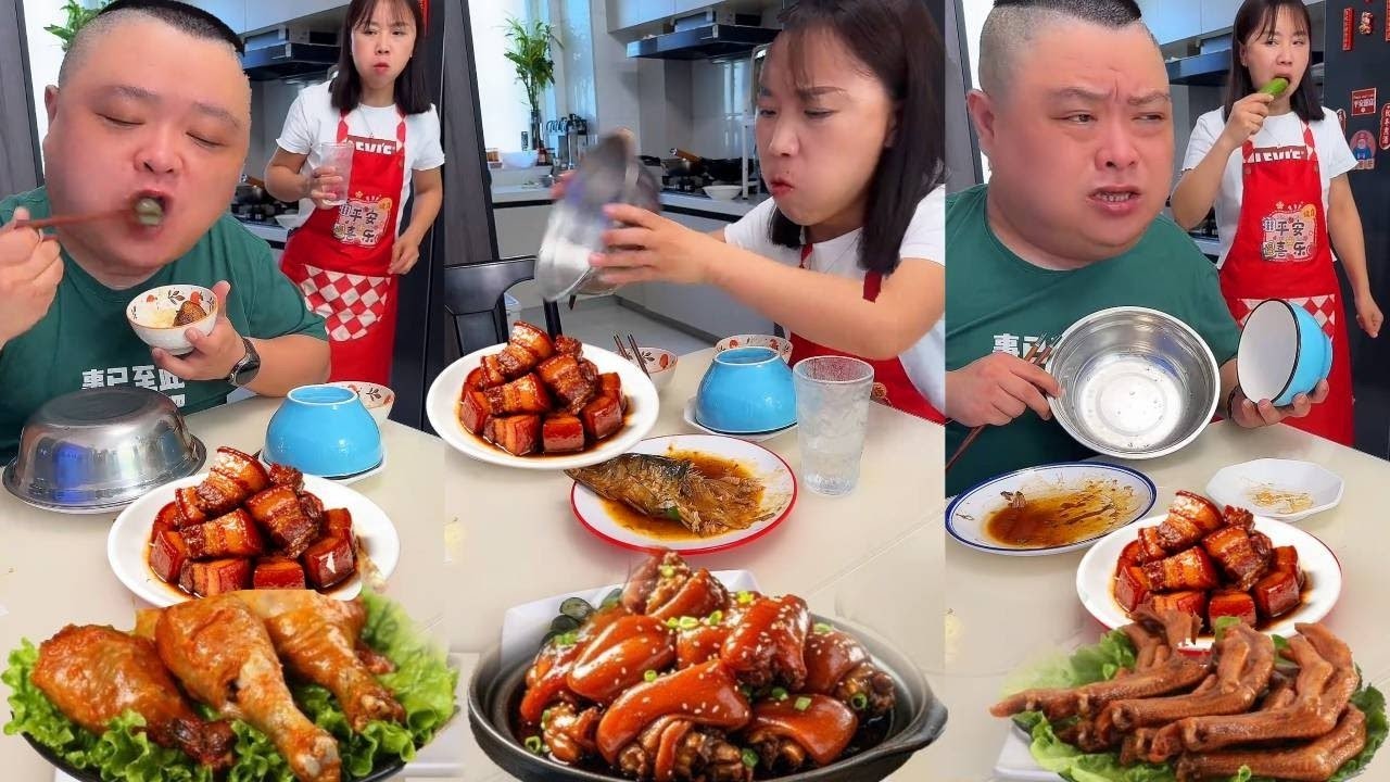 My stingy husband wanted to eat all the braised pork himself, so I ate it all!