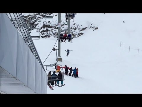 People Catch 11 Year Old In Tarp After Being Stuck Dangling From Ski Lift Youtube People Catch 11 Year Old In Tarp After Being Stuck Dangling From Ski Lift Youtube
