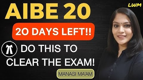 AIBE- DO THIS TO CLEAR THE EXAM! | Preparation Strategy| Manasi Ma