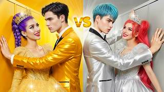 KPop Demon Hunters Makeover IRL: Huntrix &amp; Saja Boys in Golden vs Silver Fashion Show!