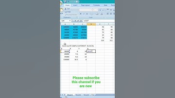 Calculate SI (simple interest ) in Excel sheet.