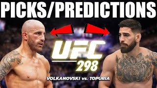 UFC 298: ALEXANDER VOLKANOVSKI VS. ILIA TOPURIA PICKS/PREDICTIONS