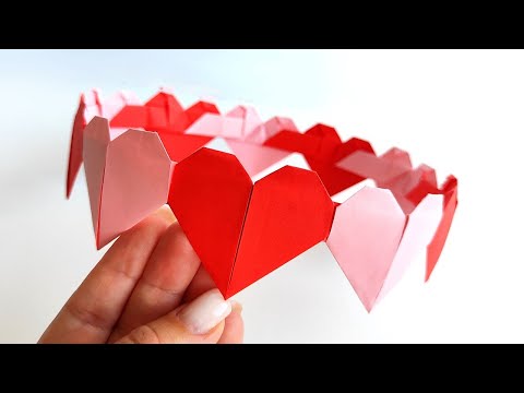 👑 How To Make paper CROWN HEART 👑 Easy Paper DIY 👑  Paper Craft Tutorial