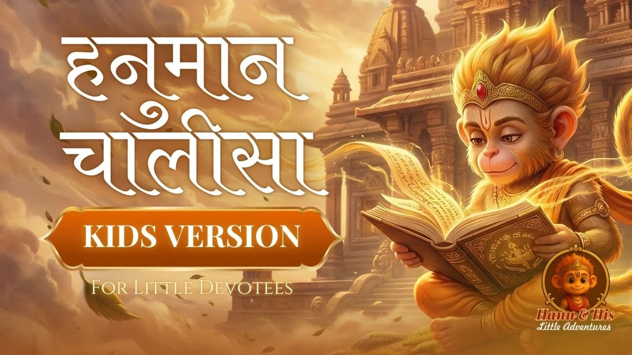 Hanuman Chalisa for Kids | Gentle Devotional Song | Hanu & His Little Adventures