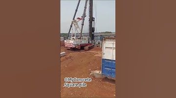 process erection concrete square pile precast foundation#civilengineering #shorst