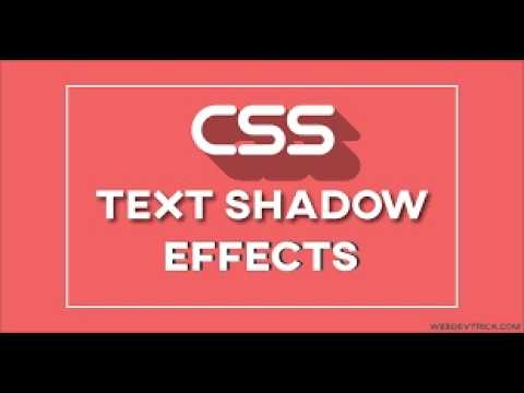HOW TO APPLY SHADOW EFFECTS TO TEXT USING CSS - YouTube