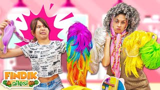 Fındık Ailesi Babaanne, Zaranın Saçlarını Yapıyor Nasıl Olacak? Eğlenceli Videolar.