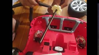 Mini Cooper Inspired Electric Ride-On Toy Car installing