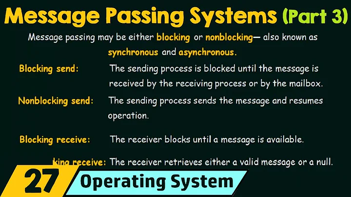 Message Passing Systems (Part 3)