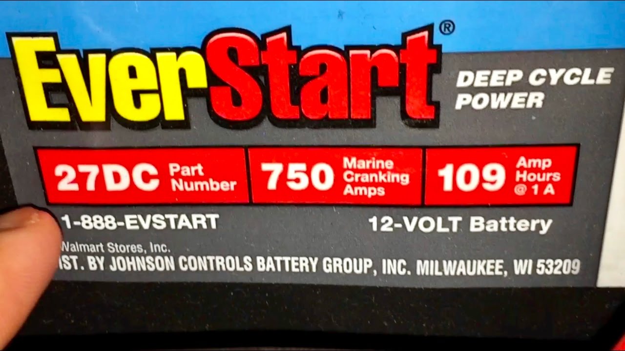 Walmart Everstart Battery Chart