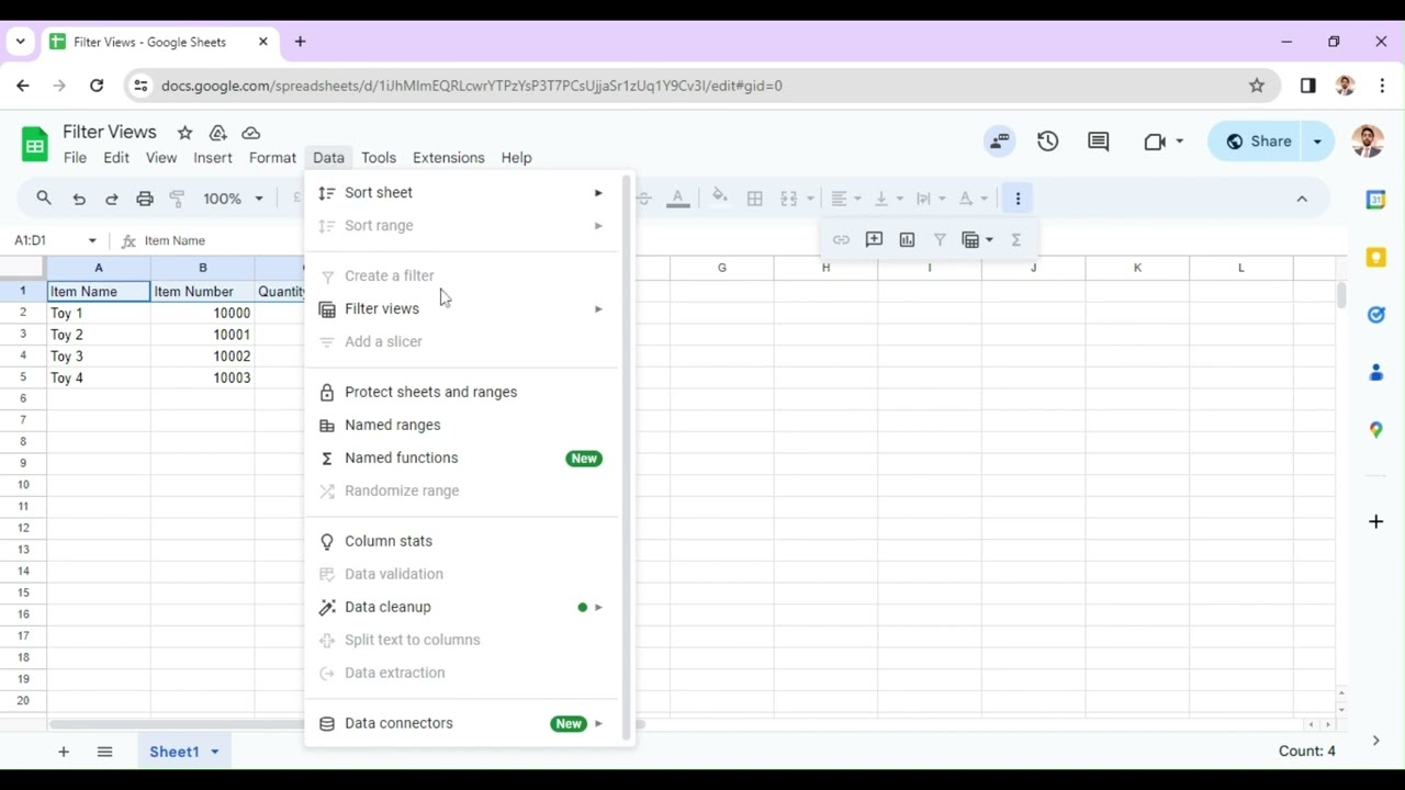 Apply Filters on Protected Column or Ranges in Google Sheets