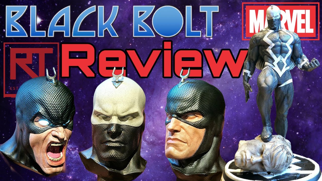 Black Bolt 1/4 Scale Fan Art Statue | King of the Inhumans with 3 Epic Switch-Out Heads