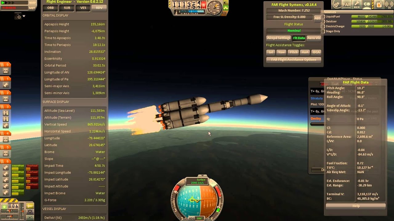 KSP RSS heavy rocket liftoff YouTube