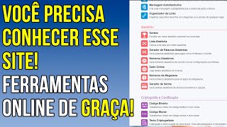 COMPLETO! Você precisa CONHECER esse SITE com ferramento ONLINE de GRAÇA!